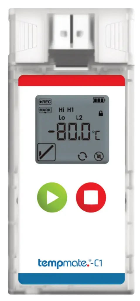 Tempmate C1 Droogijs Temperatuurlogger (-90 °C)