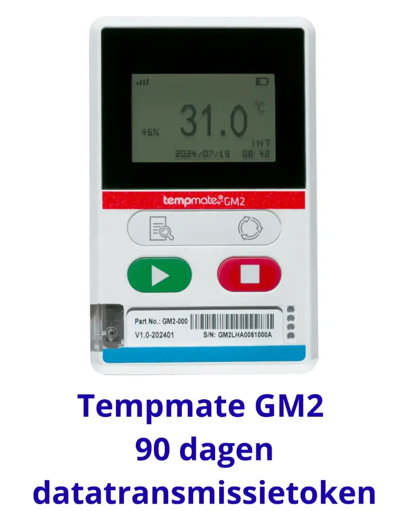 Tempmate GM2 90 day data tranmission token