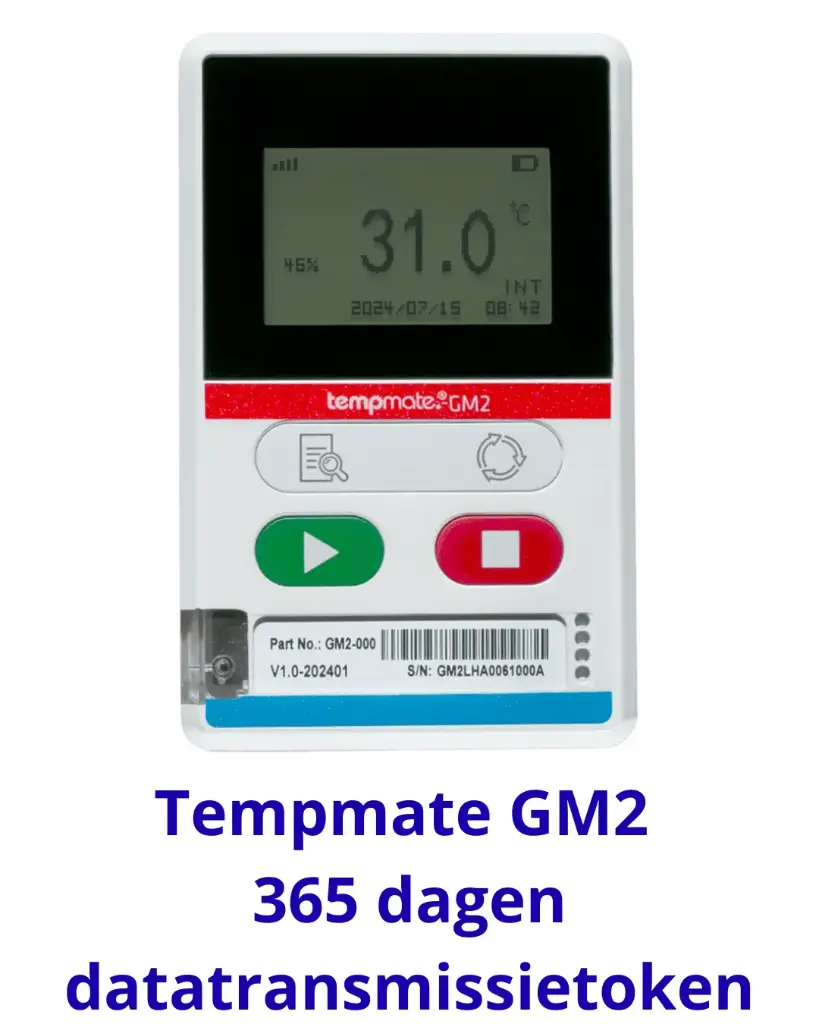 Tempmate GM2 365 day data tranmission token