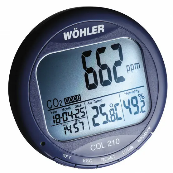 [4103] Wöhler CDL 210 – CO₂-meter en datalogger