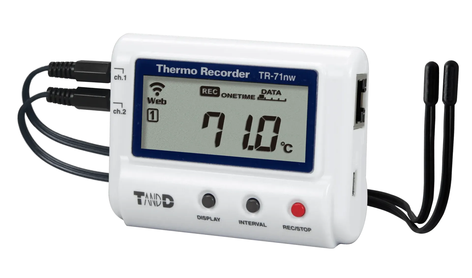 [6004] T&D TR-71NW LAN-Temperaturdatenlogger – 2 externe Sensoren