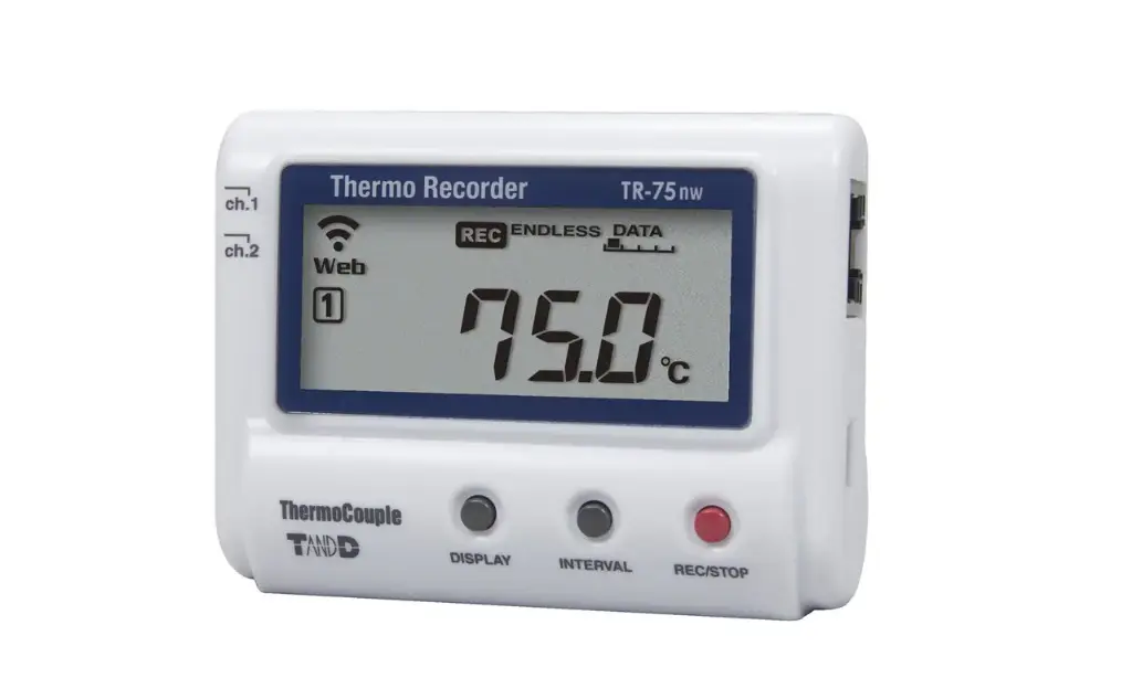 Enregistreur de température LAN T&D TR-75NW pour thermocouples