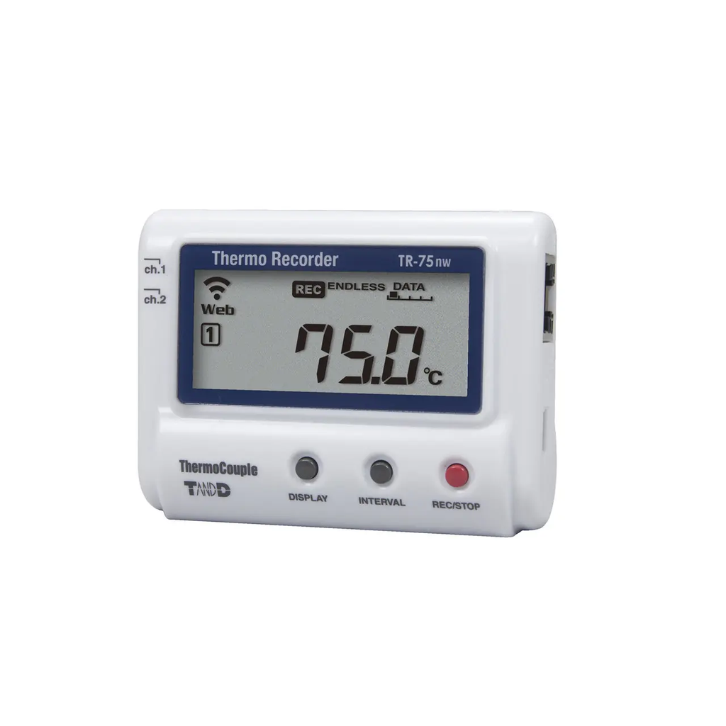 T&D TR-75NW LAN temperatuurlogger voor thermokoppels