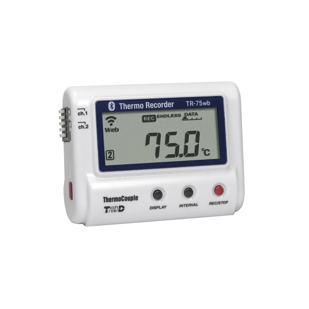 [6007] T&D TR-75A2 Wifi+Bluetooth Datalogger Temperatuur voor thermokoppels