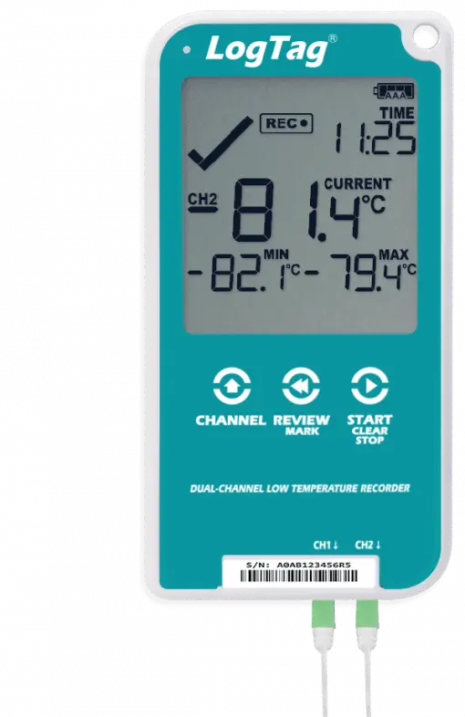 LogTag®UTREL30-16 – Multi-Channel LCD Temperatuurlogger voor Lage Temperature