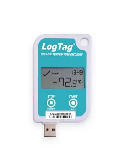 [8119] LogTag UTREL-16F | Low Temperature LCD PDF External Probe Data Logger