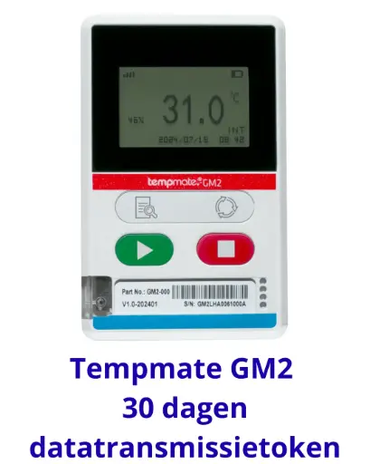 [1030] Tempmate GM2 30 day data tranmission token