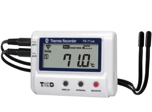 [6005] T&D TR-71A Wifi + Bluetooth Datalogger Temperatuur - 2 Externe Sensoren