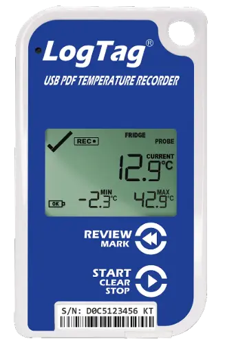 [8135] LogTag® TRED30-16U | External Probe LCD Temperature Data Logger (USB-C)